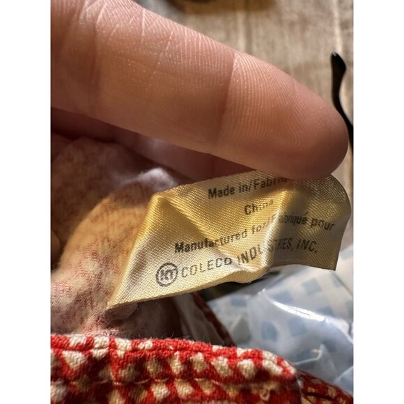 Vtg 1983 Cabbage Patch Kids Red White Plaid With Lacy Shirt Romper Coleco-1 - Picture 13 of 15